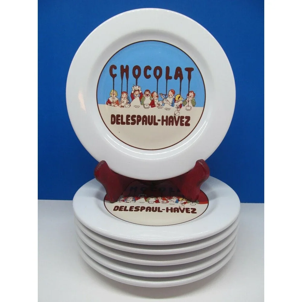 Pottery Barn  Dessert Plates Chocolate 8 1/4